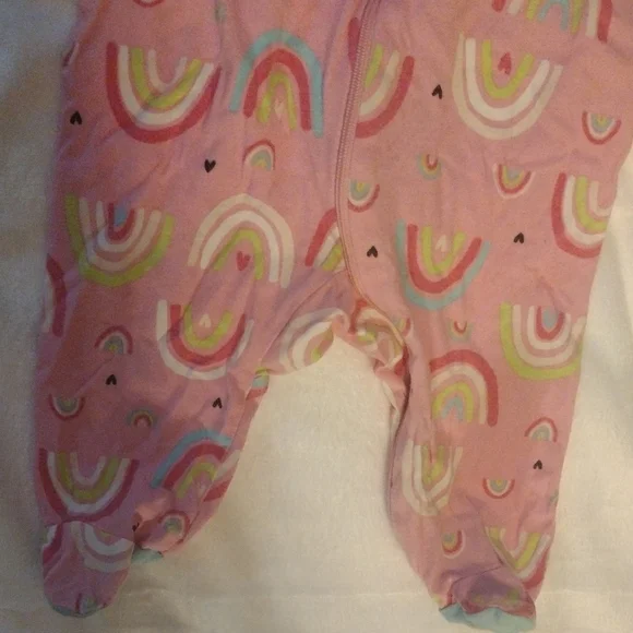 Pink Rainbow Footies with Cozy Full-Body Design​ - Picture 5 of 6